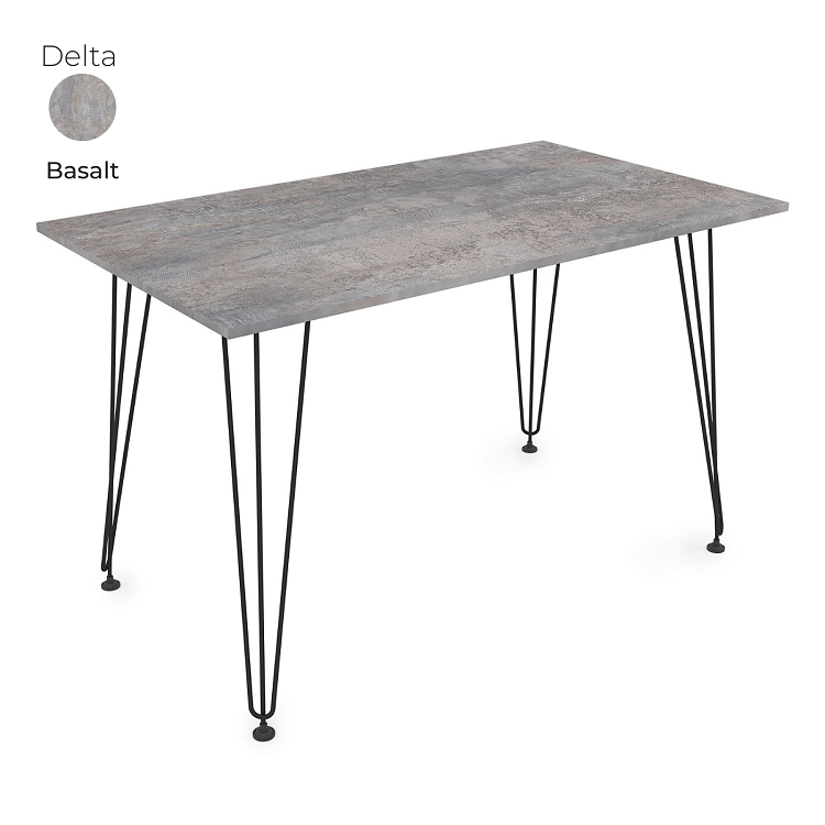 Стол обеденный прямоугольный Алсав 21Delta.008 Basalt