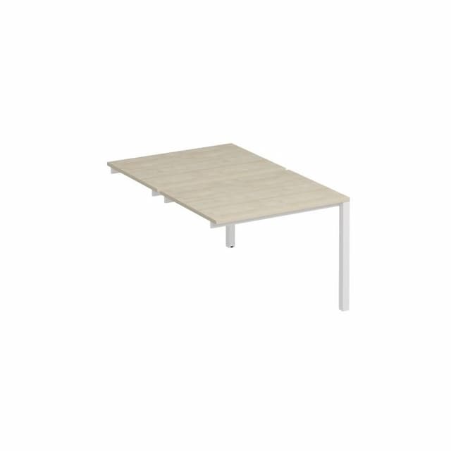 Секция стола рабочей станции на металлокаркасе Юнитекс Комфорт КФ (2х100) (100x154x75) К.Б1 1143-1 ДШ дуб шамони / белый