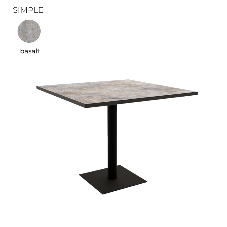 Стол обеденный квадратный Алсав 21SIMPLE.009 Basalt