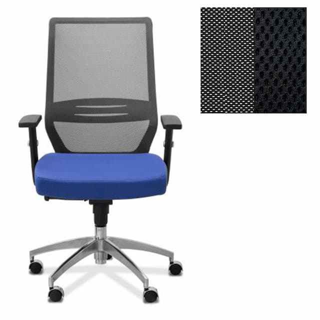 Офисное кресло для персонала Юнитекс Aero сетка/ткань TW черная