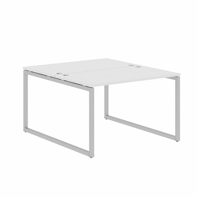 Стол 2-х местный Skyland XQWST 1214 белый/алюминий 1200х1406х750