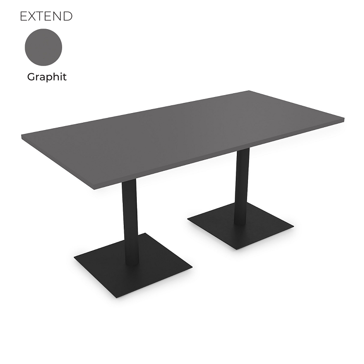 Стол на 2-х опорах Алсав 21EXTEND.120 Grafit