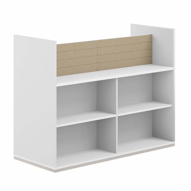 Стеллаж-комбо 1238 двухсторонний Norden Allegro AG.254.100.654.BG с экраном тканевым низким