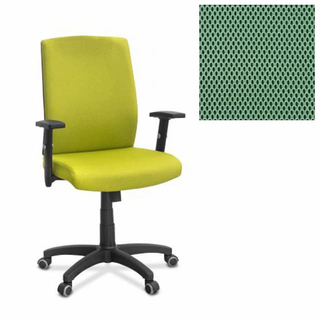 Офисное кресло для персонала Юнитекс Alfa A/SL/1D ткань TW зеленая