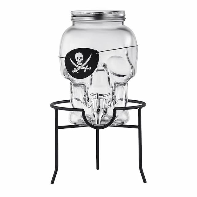Банка емкость с краном 3 л h37,5 см "Череп" стекло Skull P.L.-Barbossa арт. 81221543