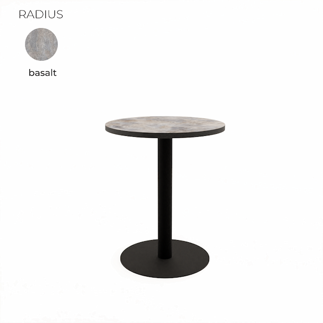 Стол обеденный круглый Алсав 21RADIUS.006 Basalt