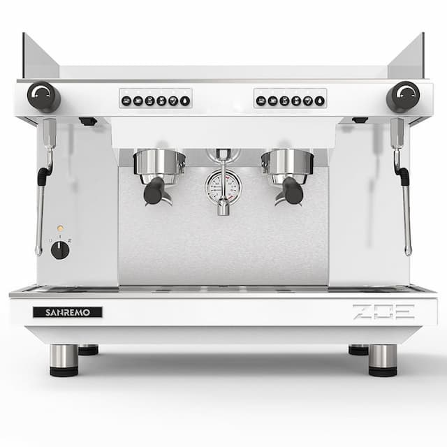 Кофемашина Sanremo Zoe SED (автомат) 2 высокие гр. белая