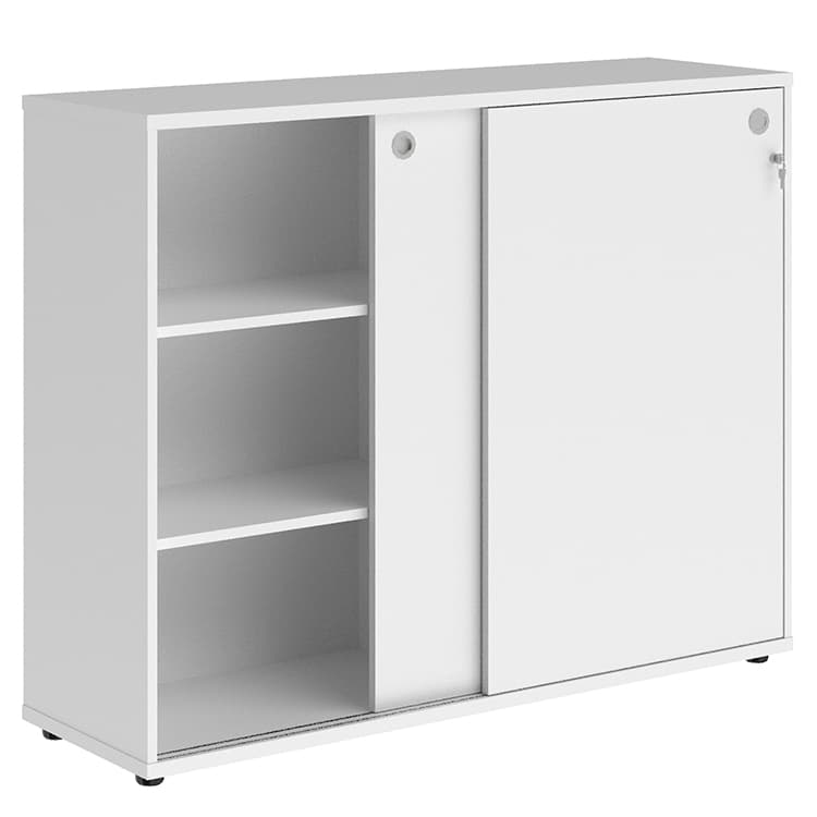 Шкаф средний со слайд дверьми Skyland XMC 1443 белый 1406х430х1115 XTEN