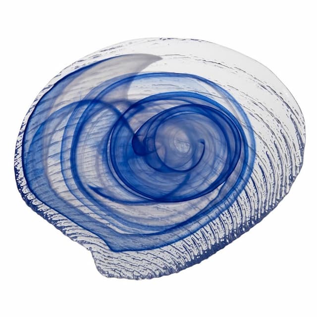 Тарелка ARDACAM Clamocs ARD 6955.64 25,5x23,5 см h 2,5 см (стекло, цвет / декор сине-белый)